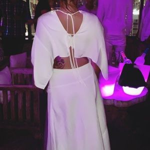 White Open-back Dress